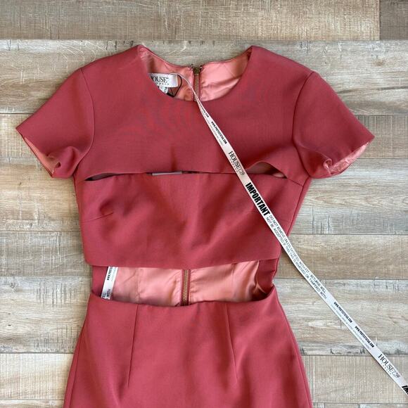 House of CB Violeta Cut Out Mini Dress in Salmon Size XS - Picture 3 of 7